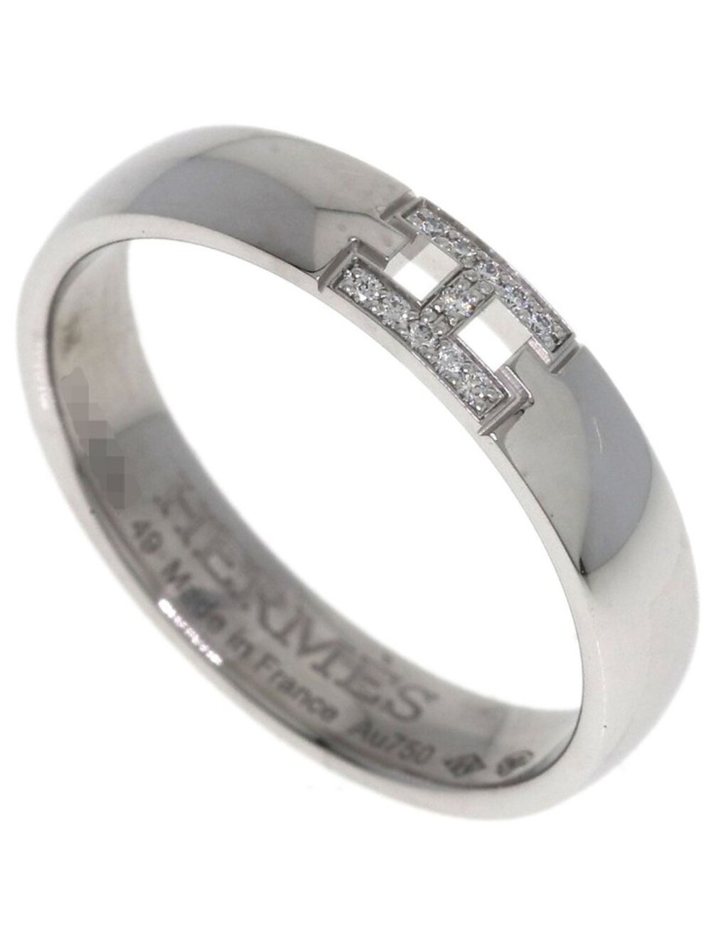 Hermes Ever Hercules Diamond 49 Ring 18k White Gold